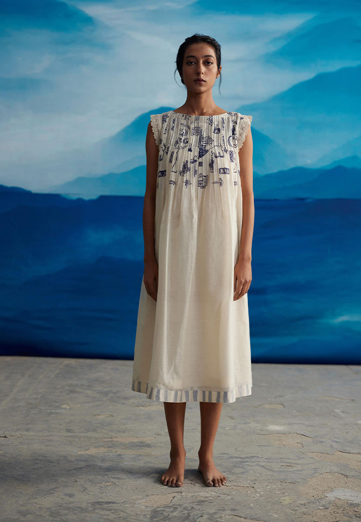 Mignon Pleated Neck Dress DRESSES Ahmev