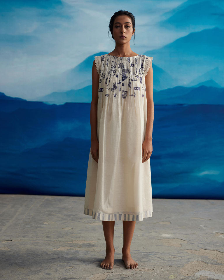 Mignon Pleated Neck Dress DRESSES Ahmev