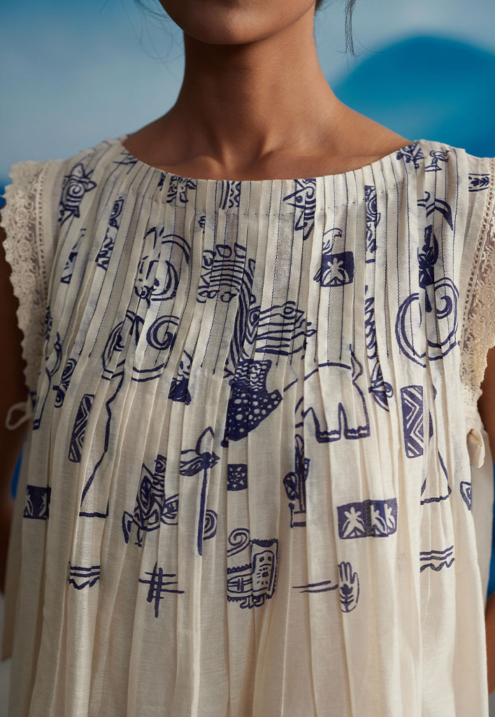 Mignon Pleated Neck Dress DRESSES Ahmev