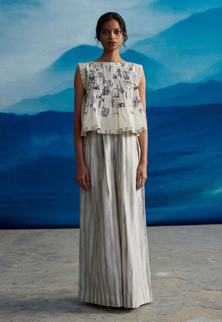 Calantha Pleated Top TOPS Ahmev