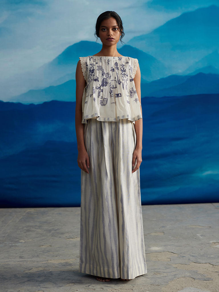 Calantha Pleated Top TOPS Ahmev