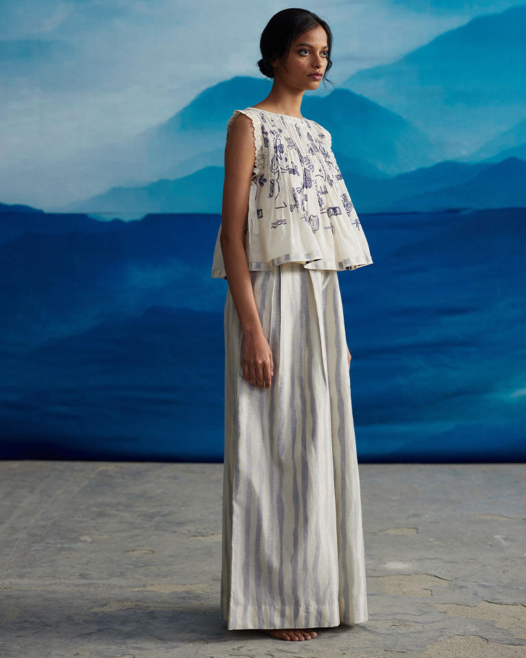 Calantha Pleated Top TOPS Ahmev