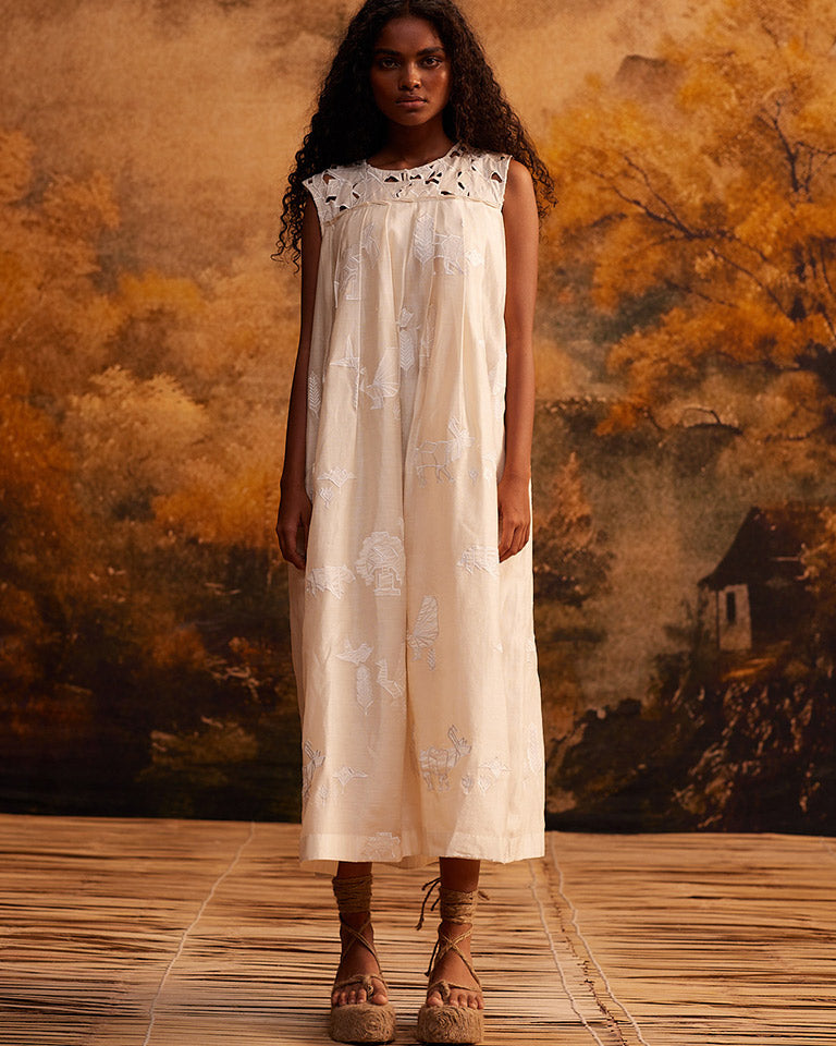 Kujaku Knife Pleat Dress DRESSES Ahmev
