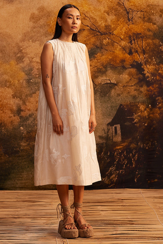 Tani-Ori Applique Ruching Dress DRESSES Ahmev