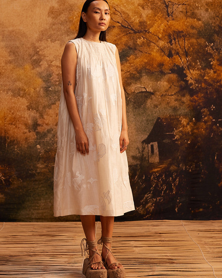 Tani-Ori Applique Ruching Dress DRESSES Ahmev