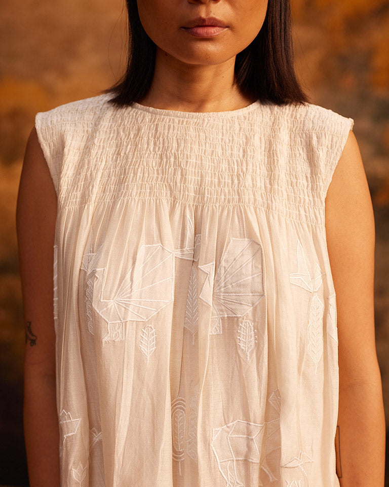 Tani-Ori Applique Ruching Dress DRESSES Ahmev