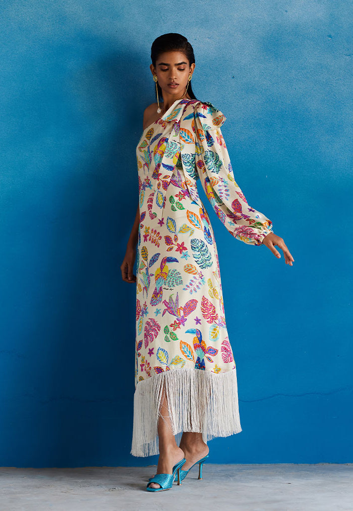 Amazon One Shoulder Dress DRESSES IKKIVI