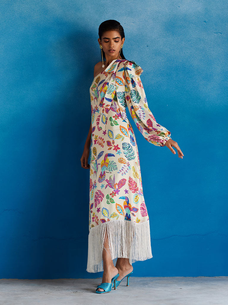 Amazon One Shoulder Dress DRESSES IKKIVI