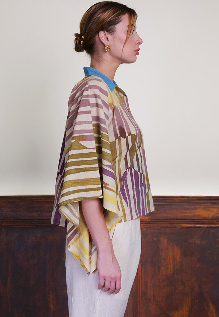 Footnote In Indigo Shirt TOPS IKKIVI