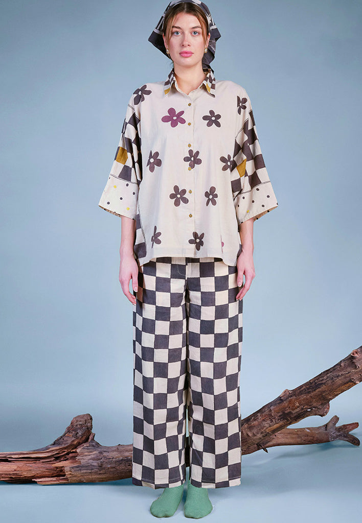 In Grid Checkered Pants BOTTOMS IKKIVI