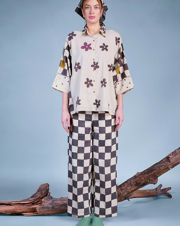 In Grid Checkered Pants BOTTOMS IKKIVI