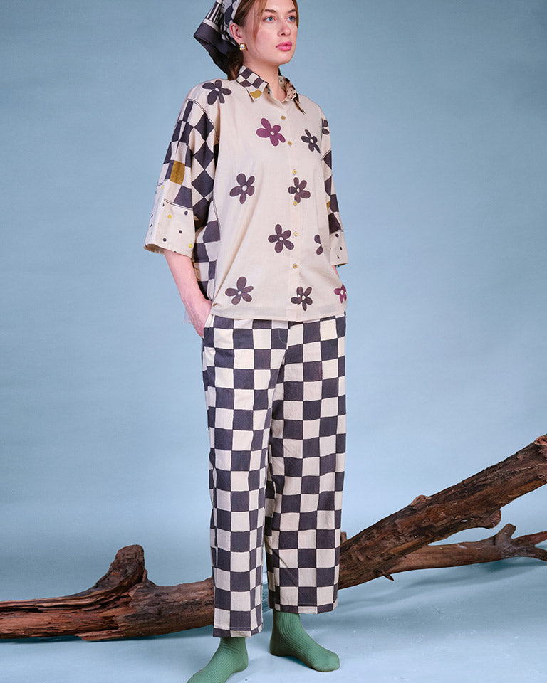 In Grid Checkered Pants BOTTOMS IKKIVI