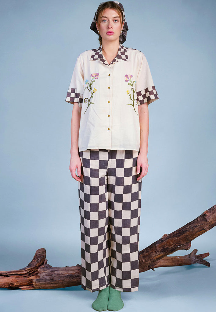 In Grid Checkered Pants BOTTOMS IKKIVI