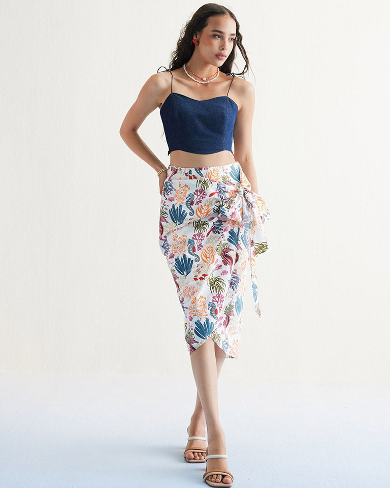 Blooming Reef Wrap Skirt BOTTOMS SUI