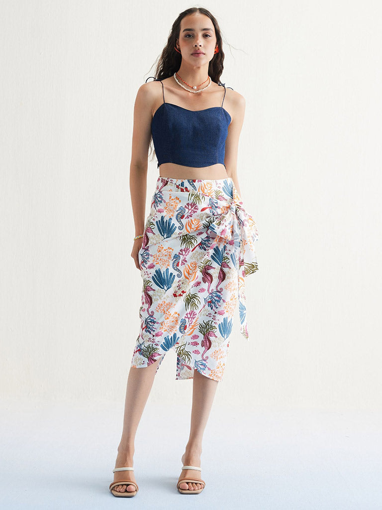Blooming Reef Wrap Skirt BOTTOMS SUI
