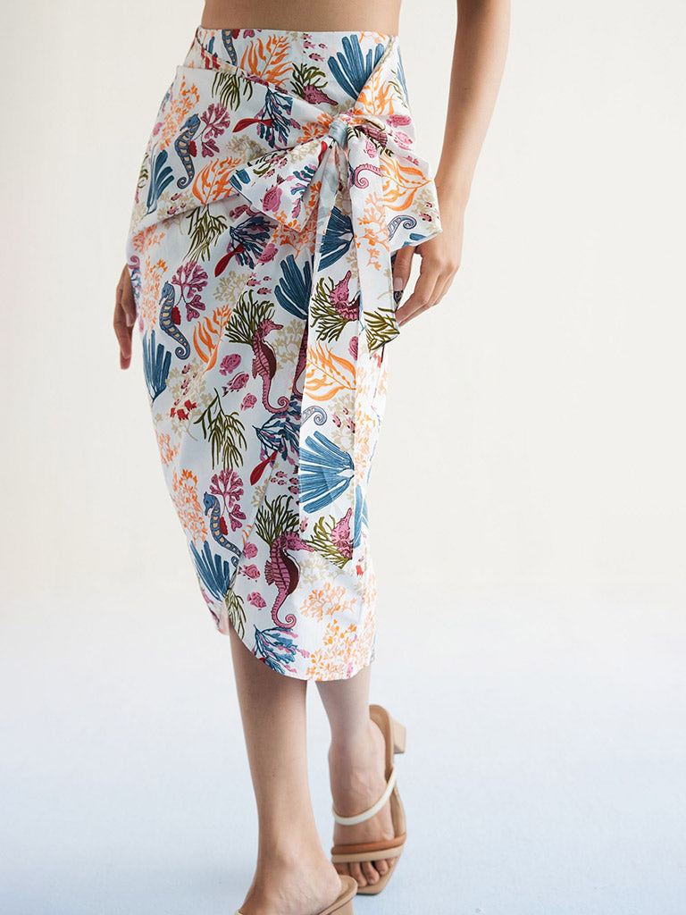 Blooming Reef Wrap Skirt BOTTOMS SUI