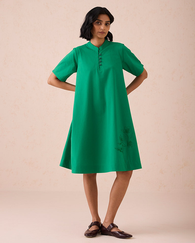 Bright Blessings Mandarin Collar Dress DRESSES SUI