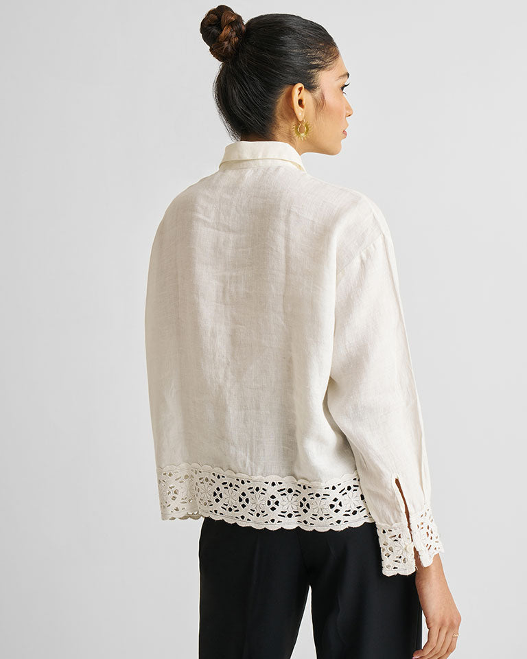 Button-Down Lace Shirt TOPS Reistor