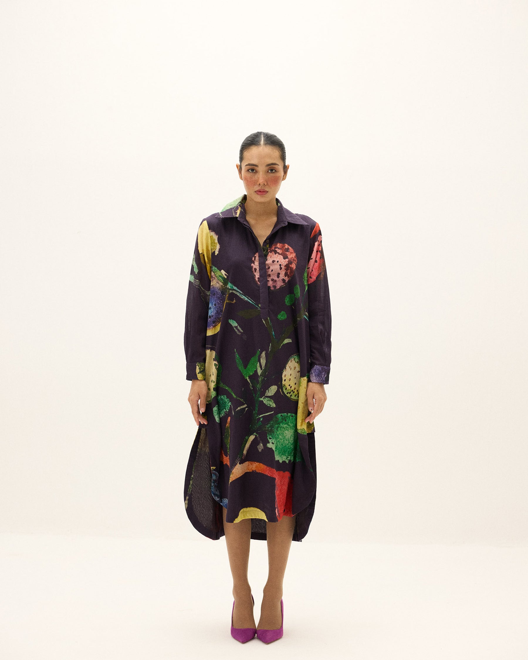 Plateau Shirt Dress DRESSES KHARA KAPAS