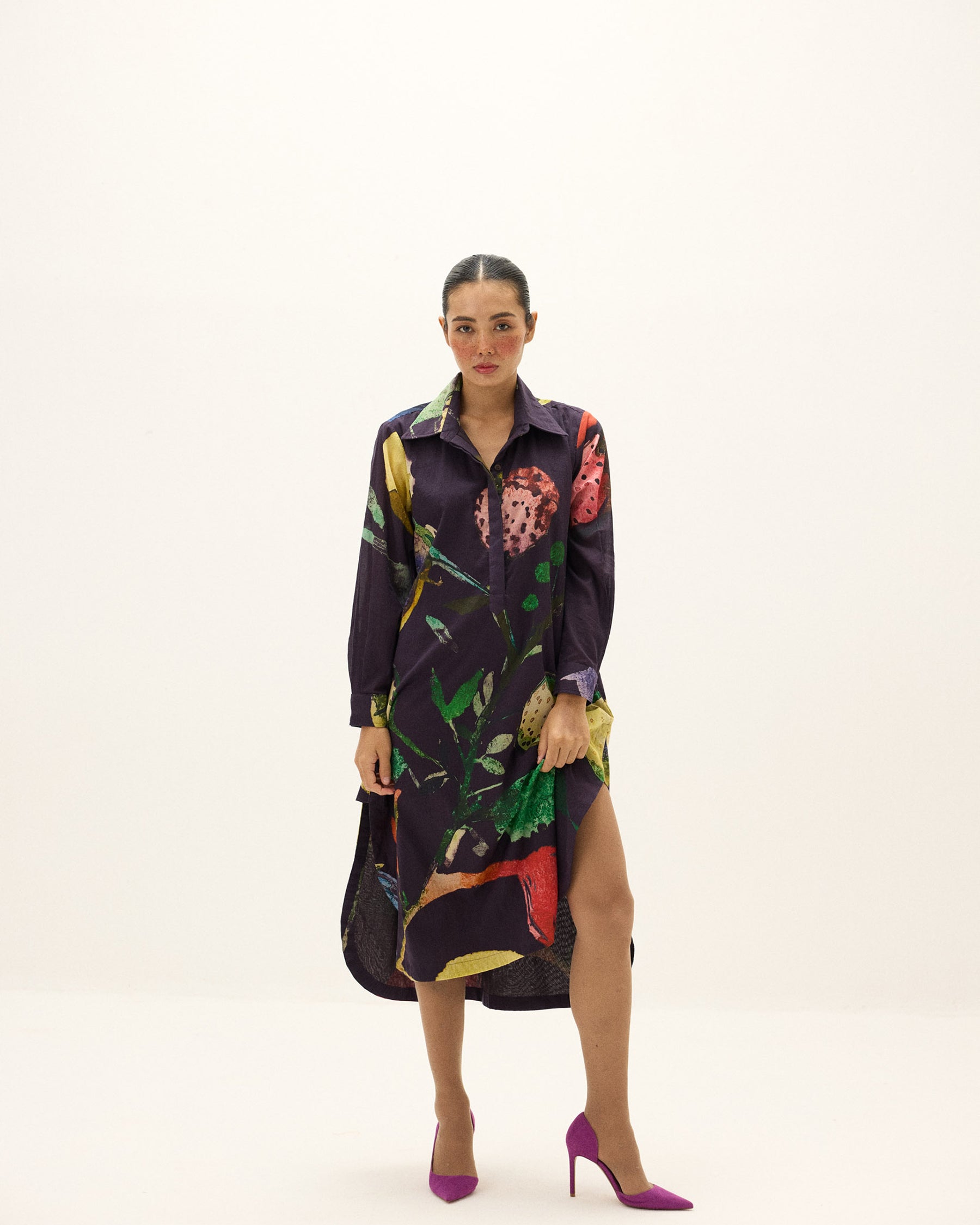 Plateau Shirt Dress DRESSES KHARA KAPAS