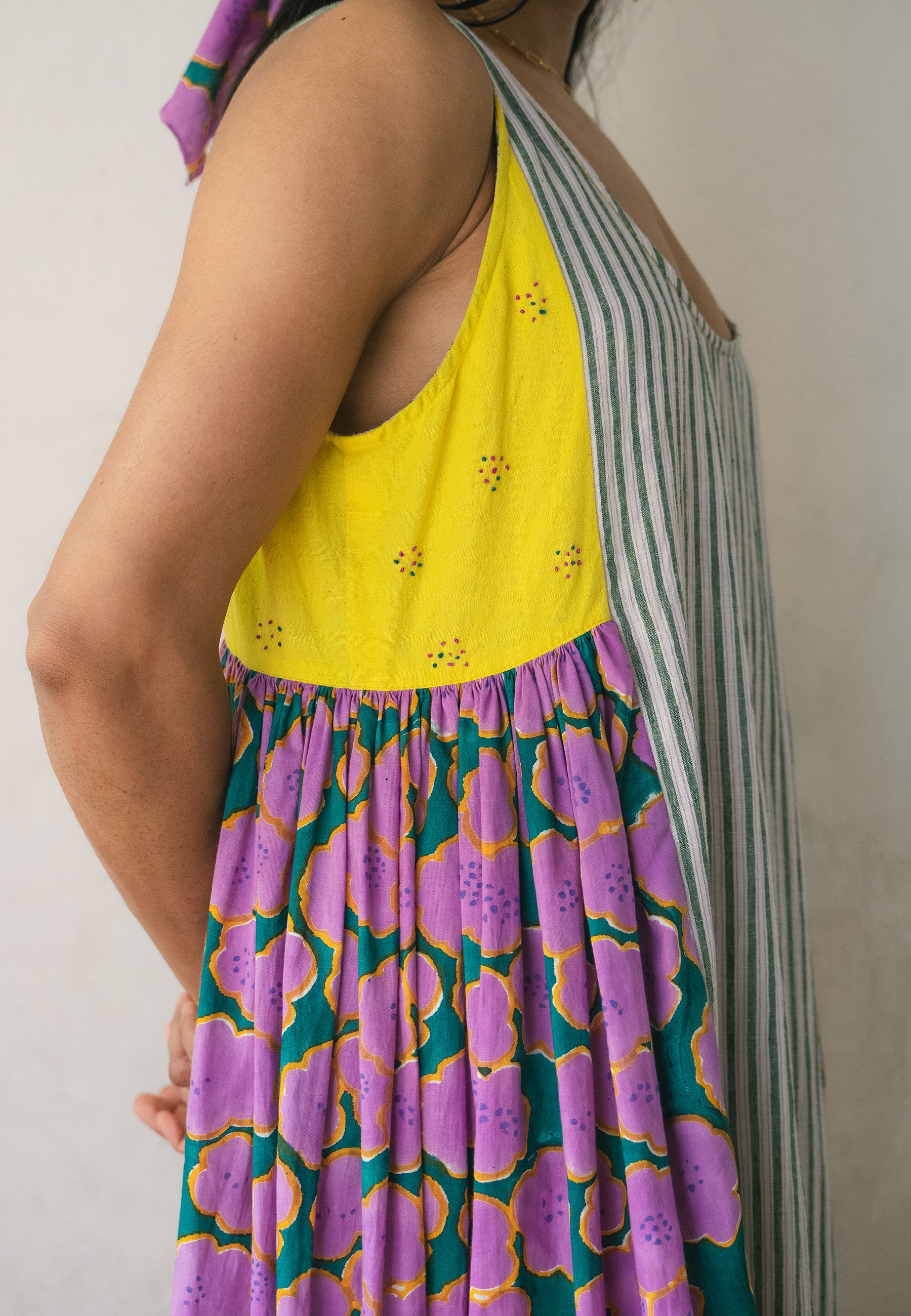 Blooming Patchwork Dress DRESSES IKKIVI