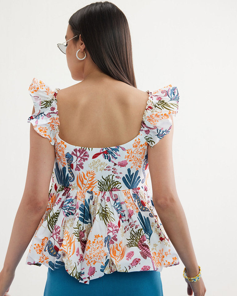 Coral Life Blouse TOPS SUI