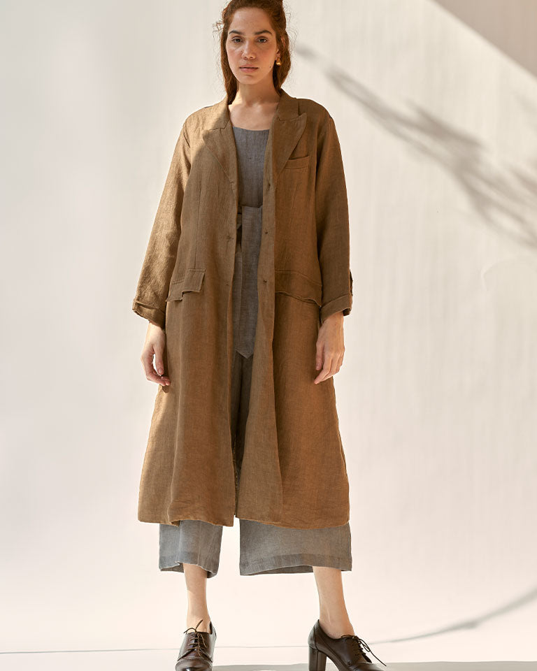 Trench Me Not Brown Coat JACKETS IKKIVI