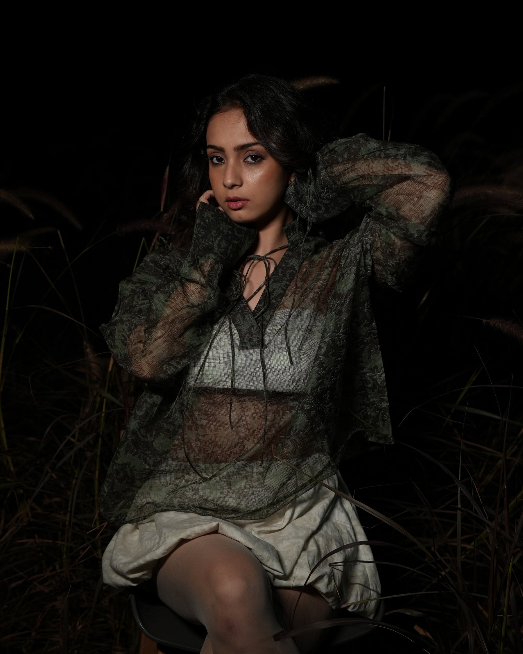 Koi Green Sheer Top TOPS IKKIVI