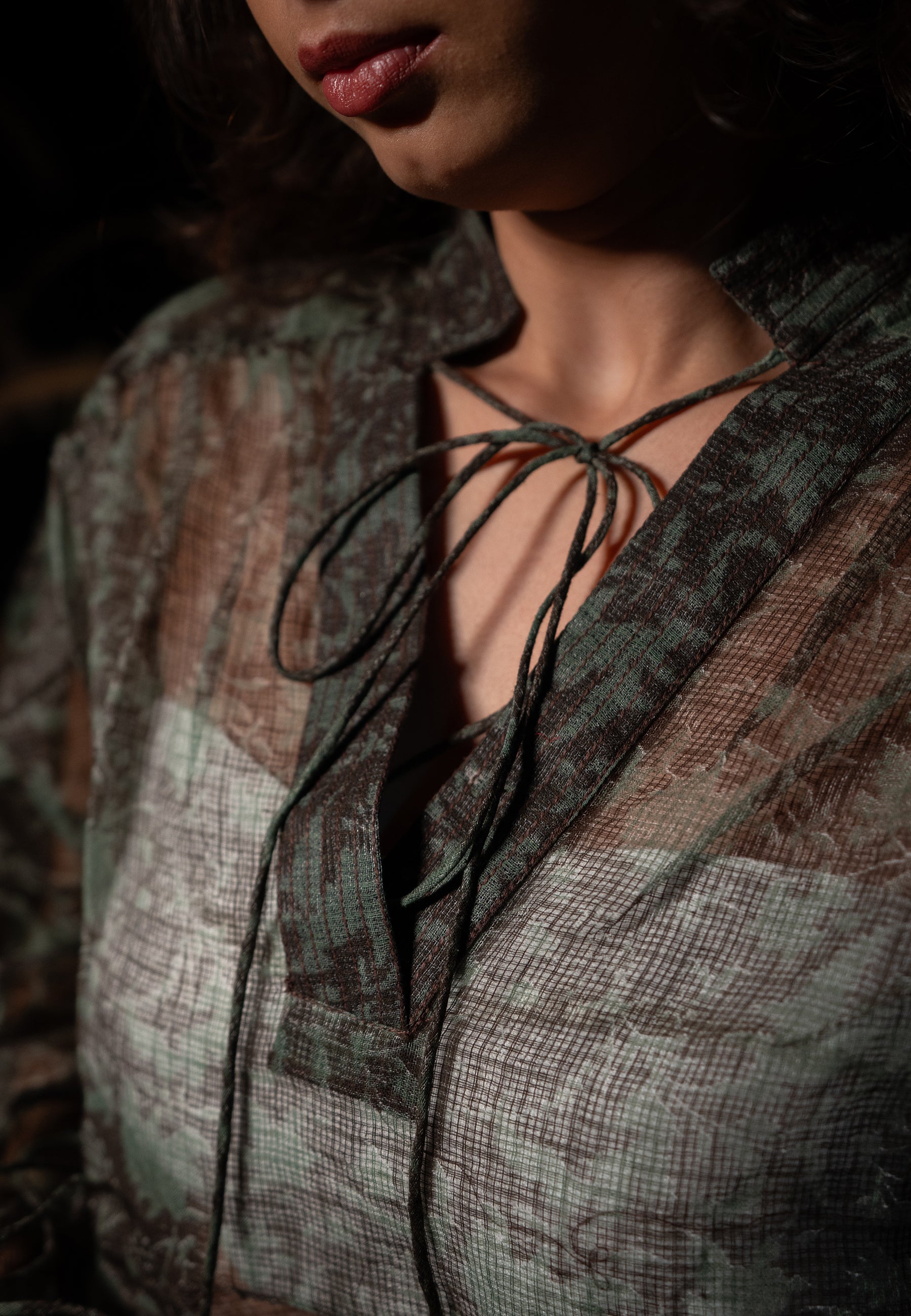 Koi Green Sheer Top TOPS IKKIVI