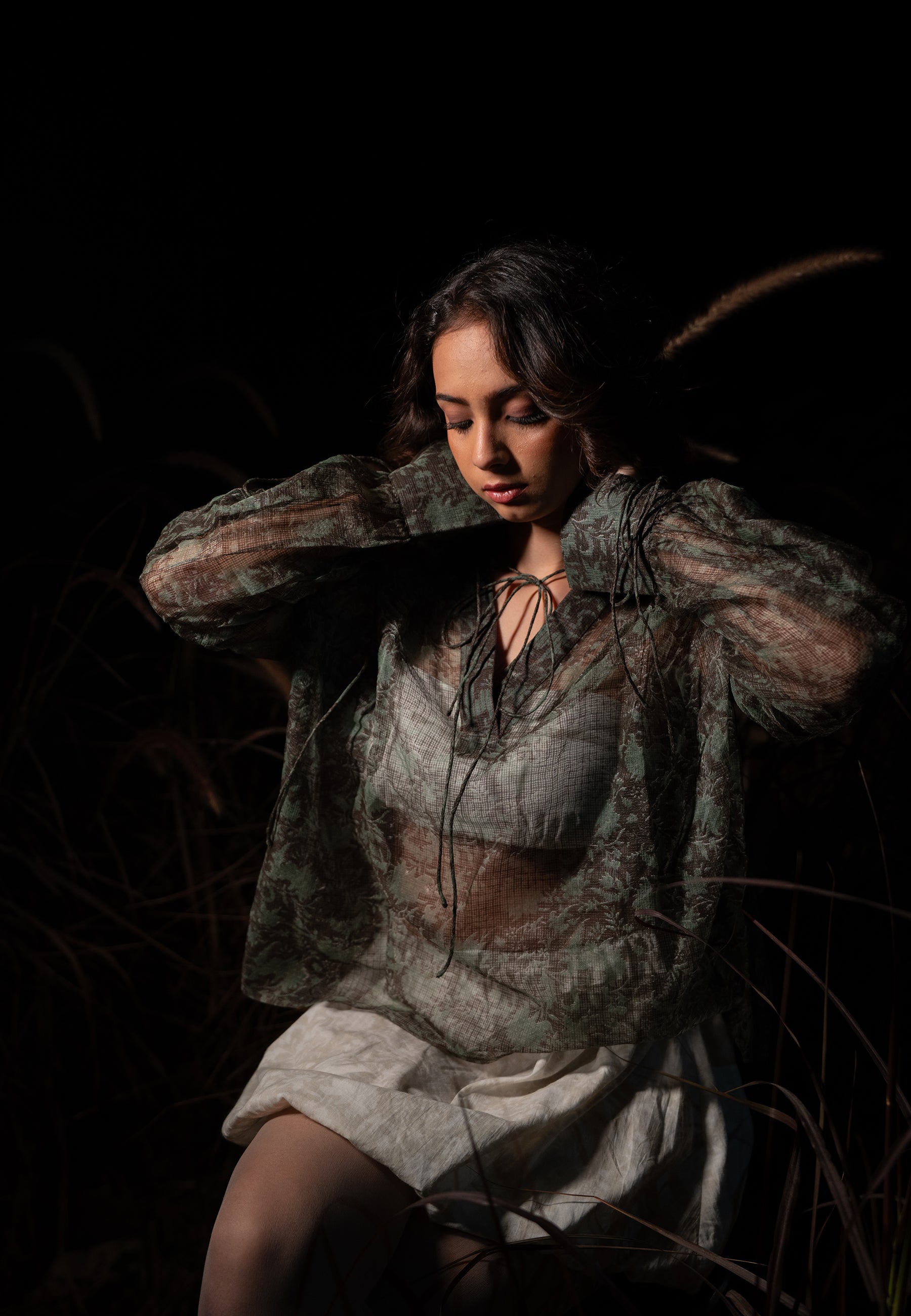 Koi Green Sheer Top TOPS IKKIVI