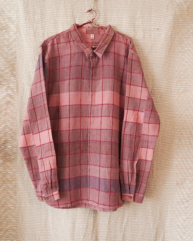 Pink Flush Upcycled Kala Cotton Shirt TOPS IRO IRO