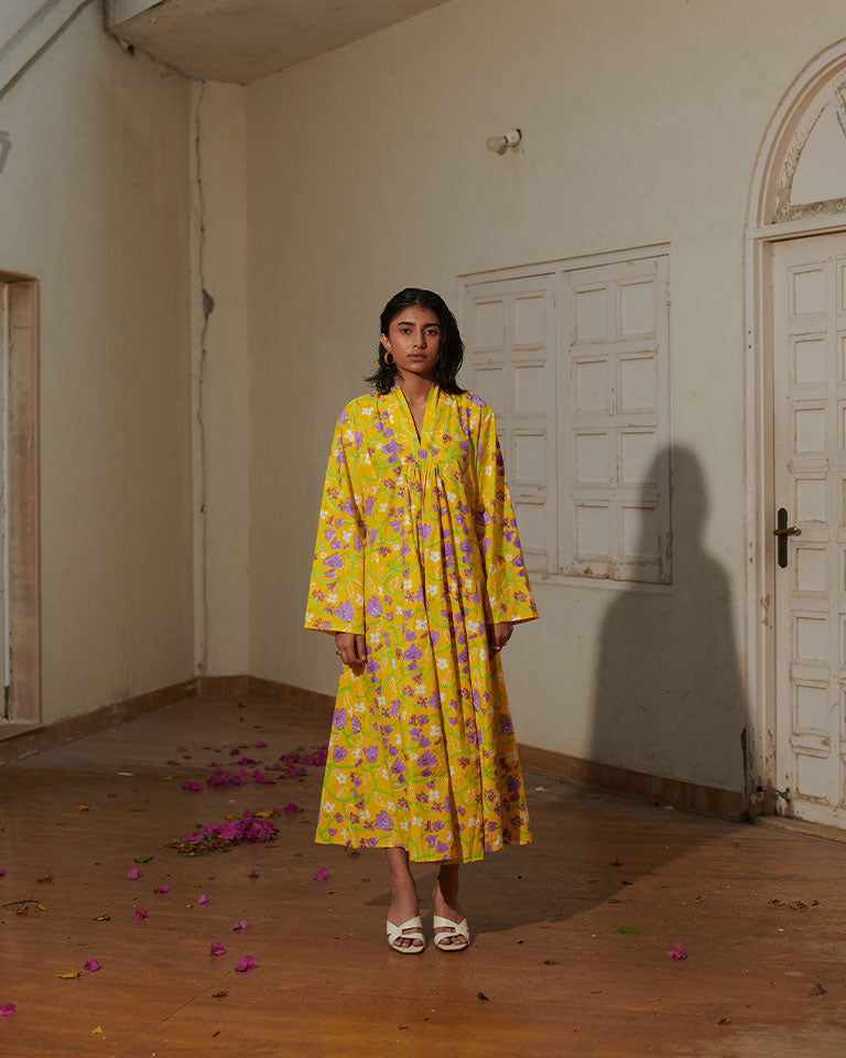Madeleine Lemon Fleur Dress DRESSES Khajoor