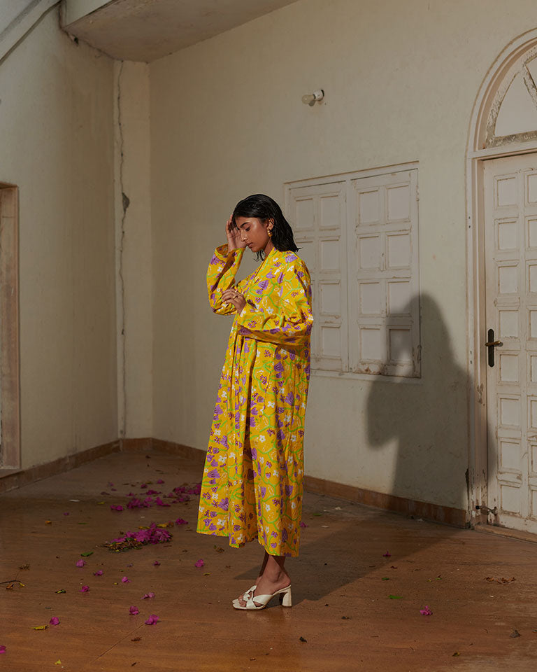 Madeleine Lemon Fleur Dress DRESSES Khajoor