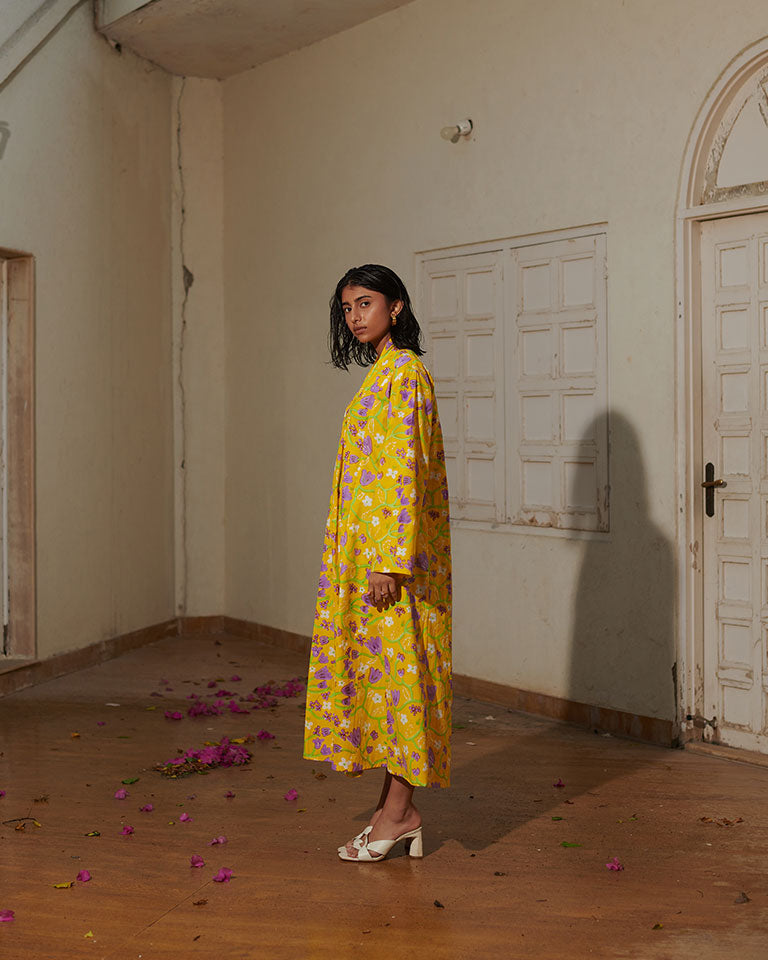 Madeleine Lemon Fleur Dress DRESSES Khajoor