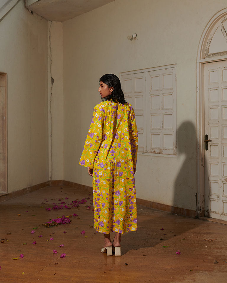 Madeleine Lemon Fleur Dress DRESSES Khajoor