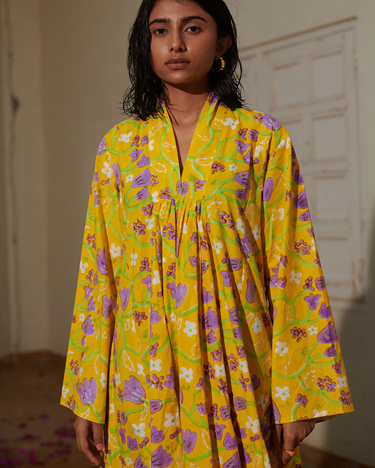 Madeleine Lemon Fleur Dress DRESSES Khajoor