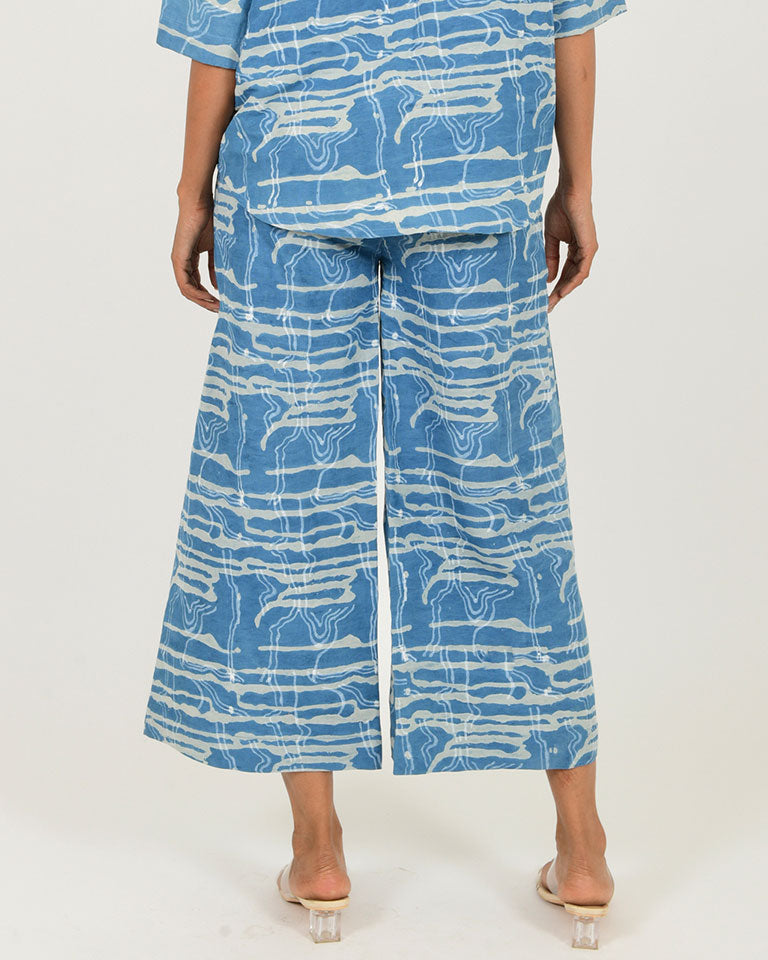 Indigo Splash Linen Pants BOTTOMS Rias Jaipur