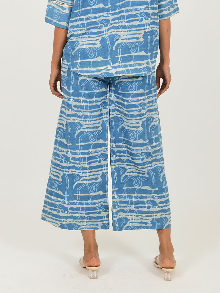 Indigo Splash Linen Pants BOTTOMS Rias Jaipur