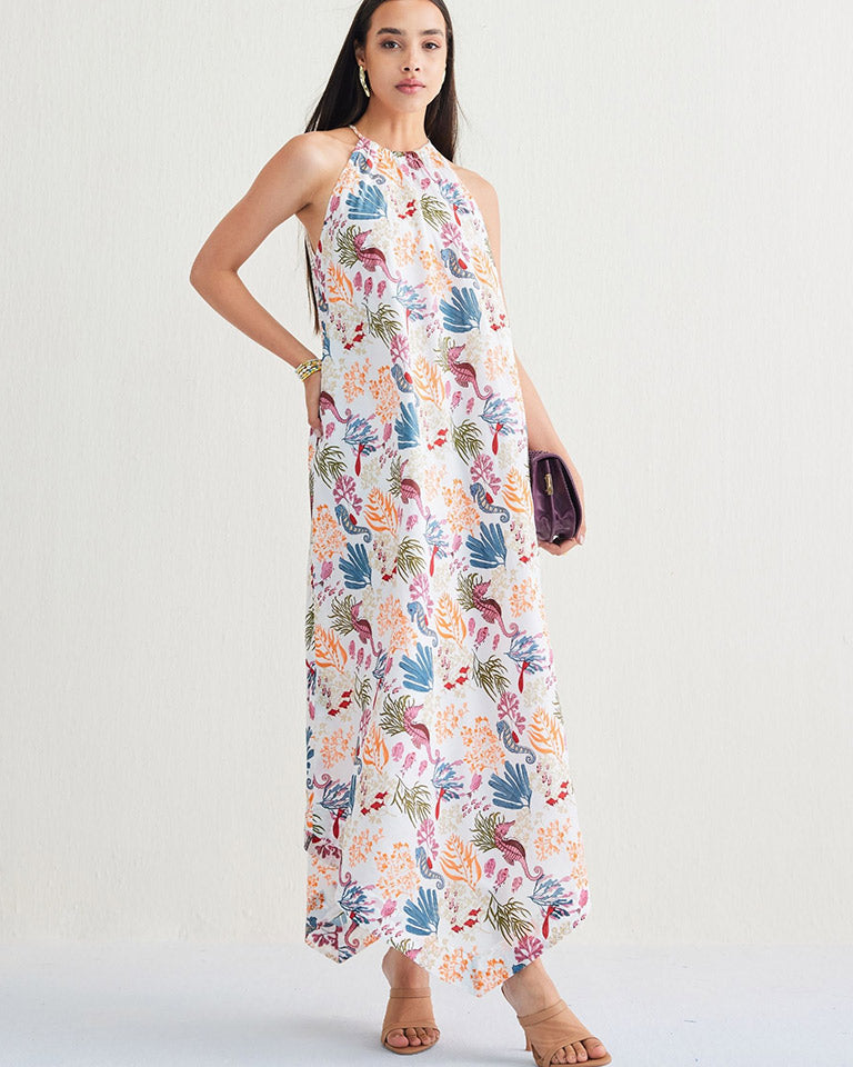 Deep Sea Halter Dress DRESSES SUI