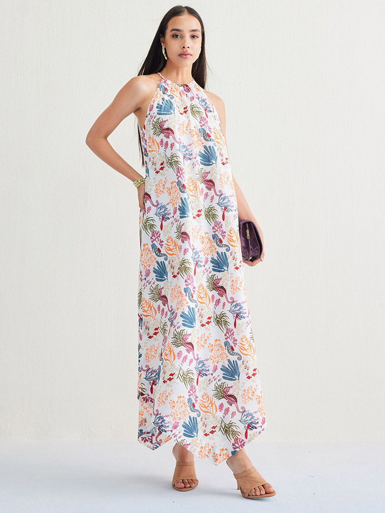 Deep Sea Halter Dress DRESSES SUI