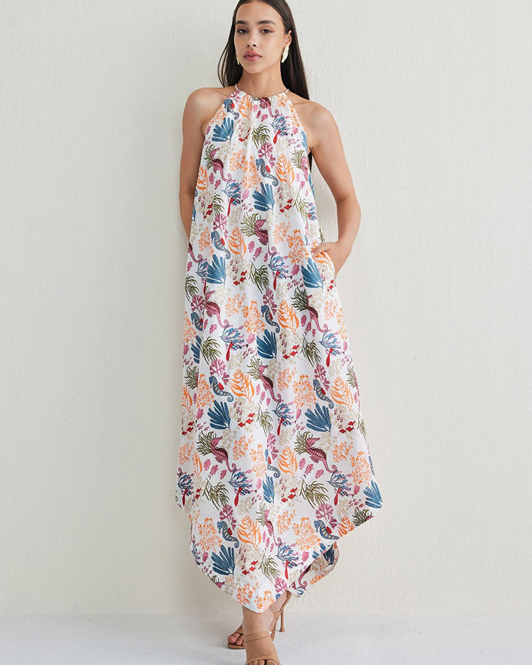Deep Sea Halter Dress DRESSES SUI