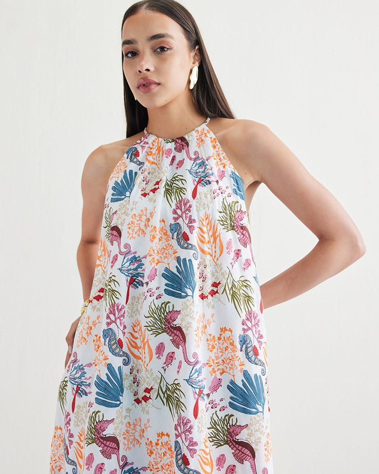 Deep Sea Halter Dress DRESSES SUI
