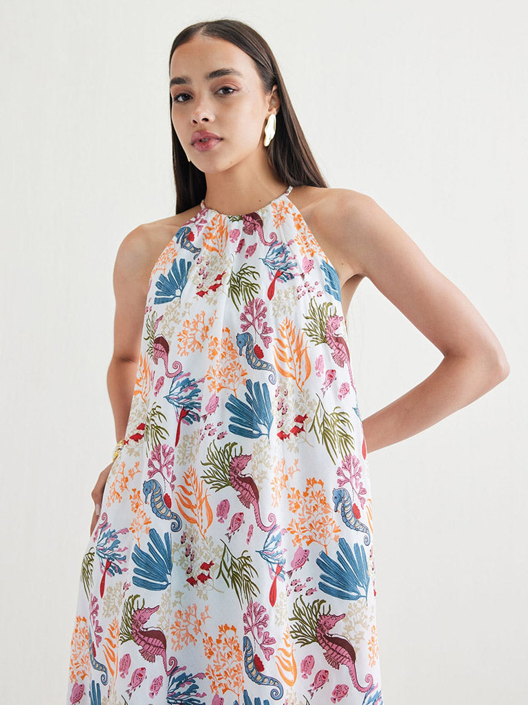 Deep Sea Halter Dress DRESSES SUI