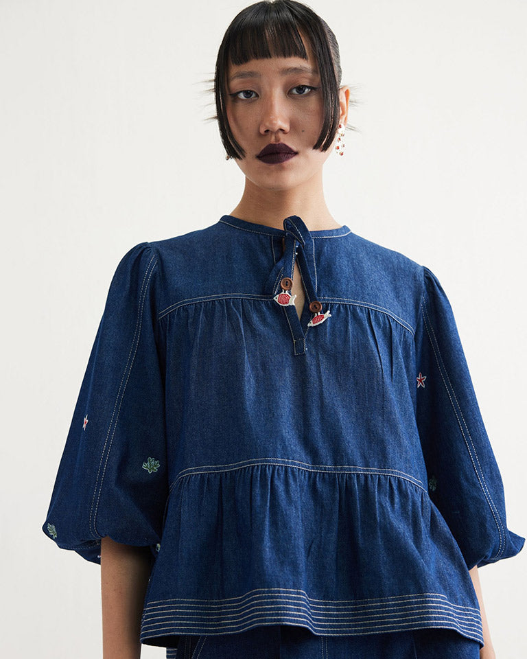 Deep Sea Peplum Top TOPS SUI
