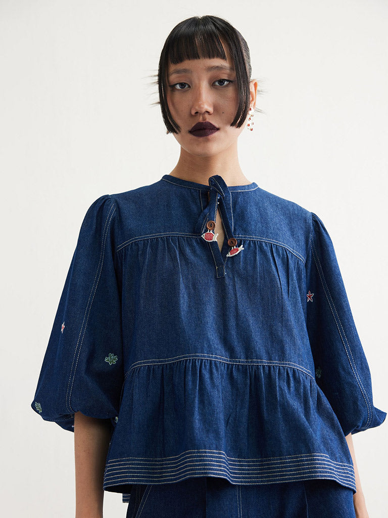 Deep Sea Peplum Top TOPS SUI