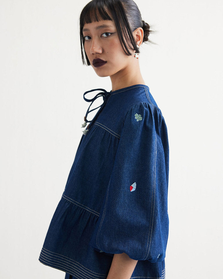 Deep Sea Peplum Top TOPS SUI