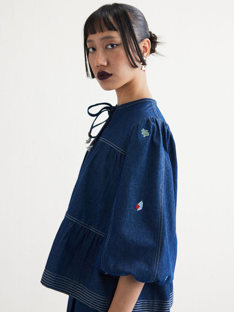 Deep Sea Peplum Top TOPS SUI