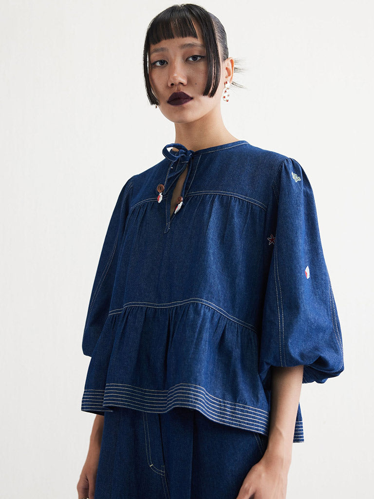 Deep Sea Peplum Top TOPS SUI