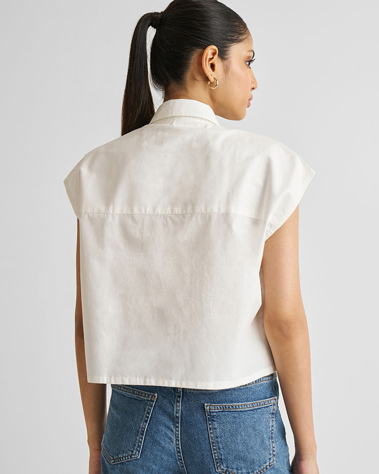 Embroidered Panel Crop Top TOPS Reistor