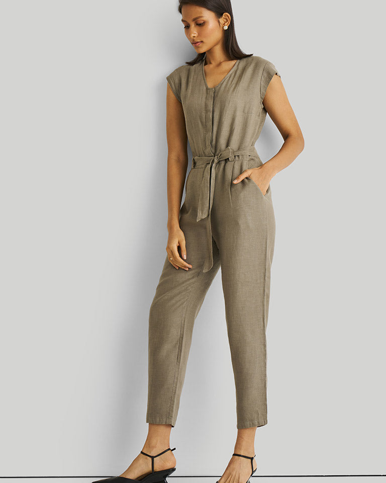 Evening Chai Green Jumpsuit JUMPSUITS Reistor